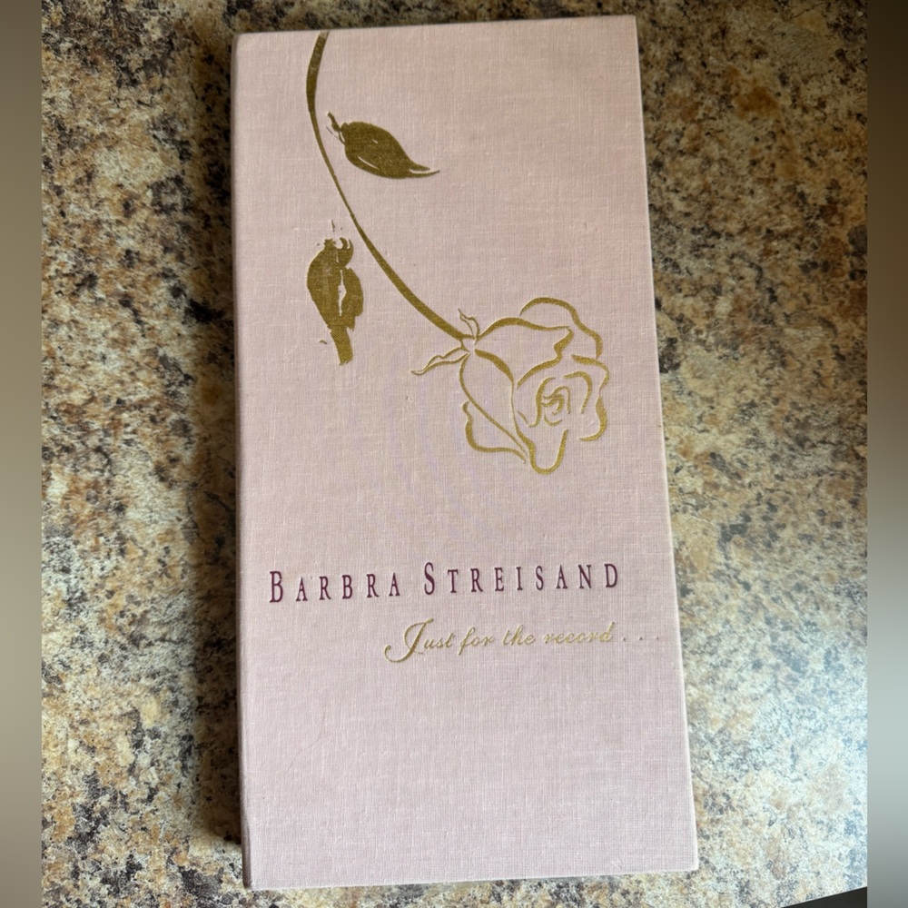 Barbra Streisand Box Set with Gold Rose Design-“Just for the record”